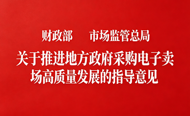 两部门发布推进地方政府采购电子卖场高质量发展指导意见 两部门发布推进地方政府采购电子卖场高质量发展指导意见